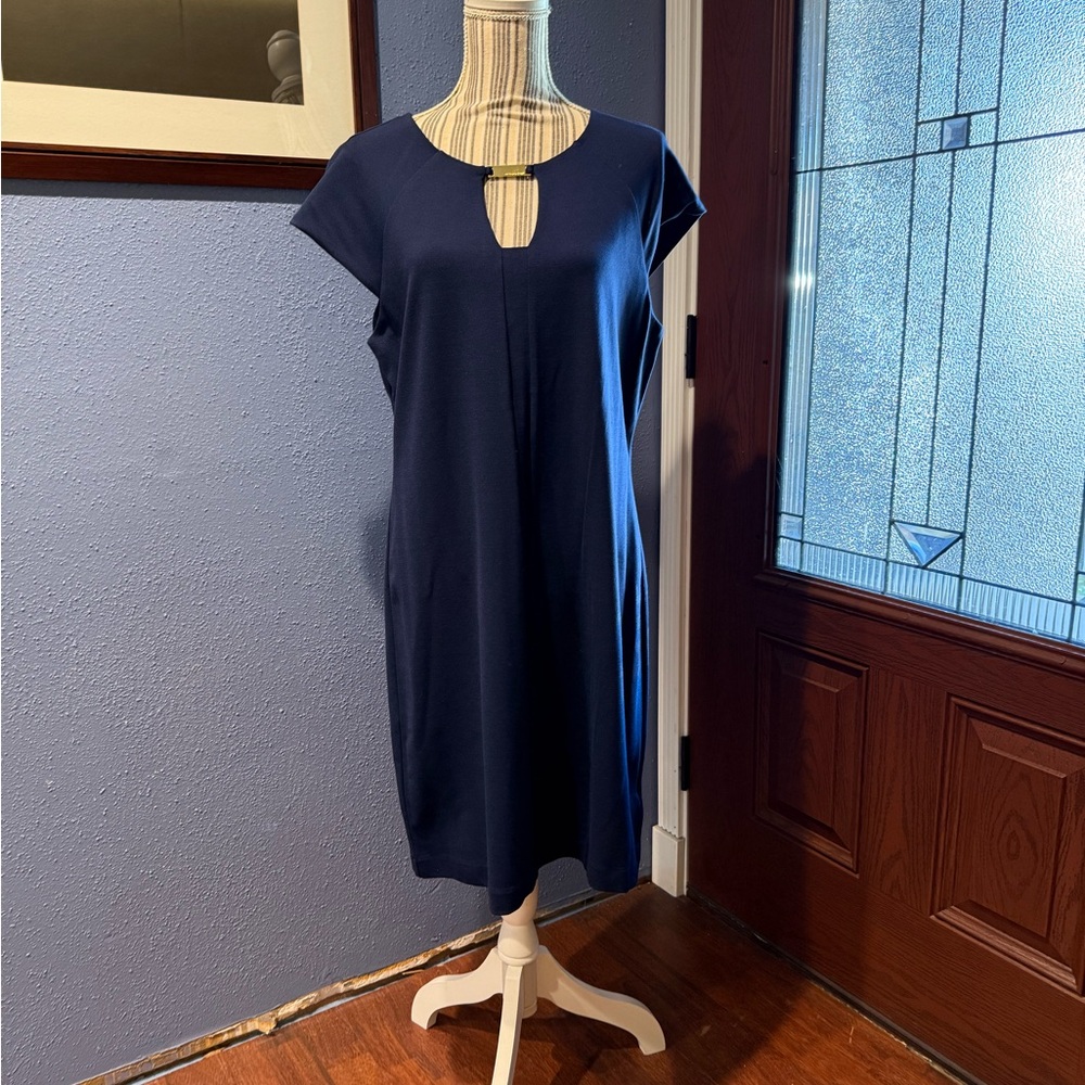 Michael Kors Navy Midi Dress